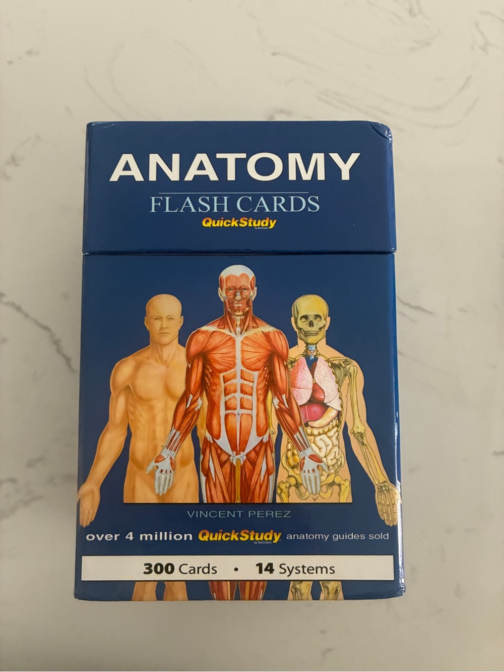 QuickStudy Anatomy Flash Cards 300 Cards 14 Body Systems Vincent Perez Study Set